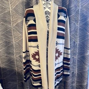 BB Dakota Sz L Aztec Cardigan Winter